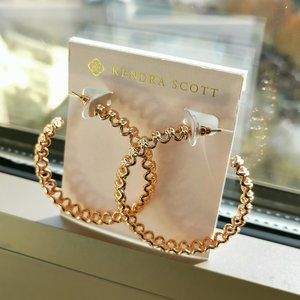 Kendra Scott Fallyn Rose gold hoop earrings